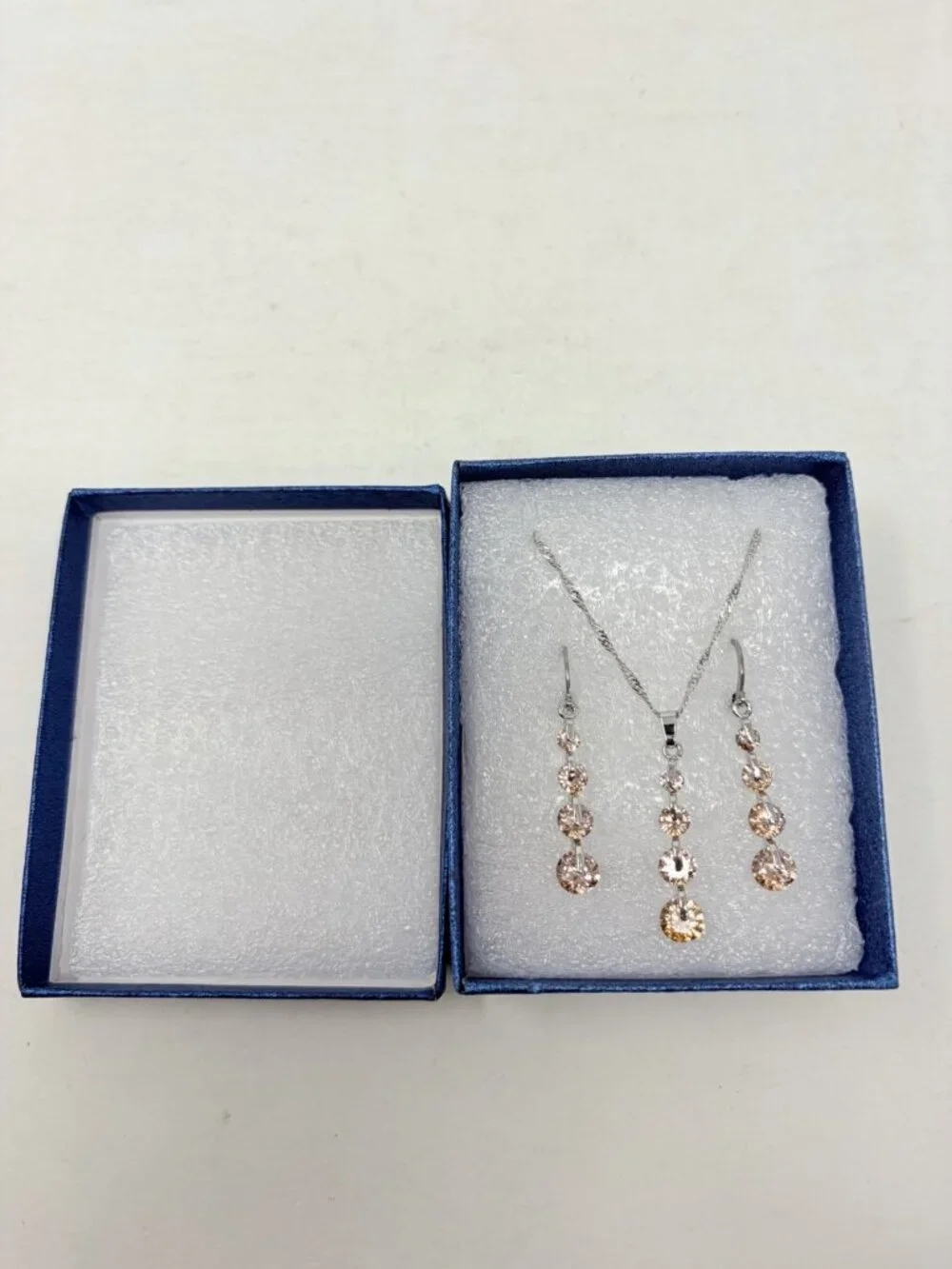 Shop LC Simulated Citrine Stainless Steel Lever Back Earrings/Pendant‎ Set 5591